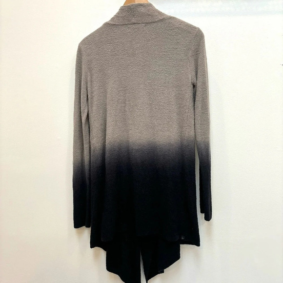 Barefoot Dreams Cozy Chic Lite Calypso Waterfall Cardigan Ombre Pewter Black S/M - Picture 4 of 11
